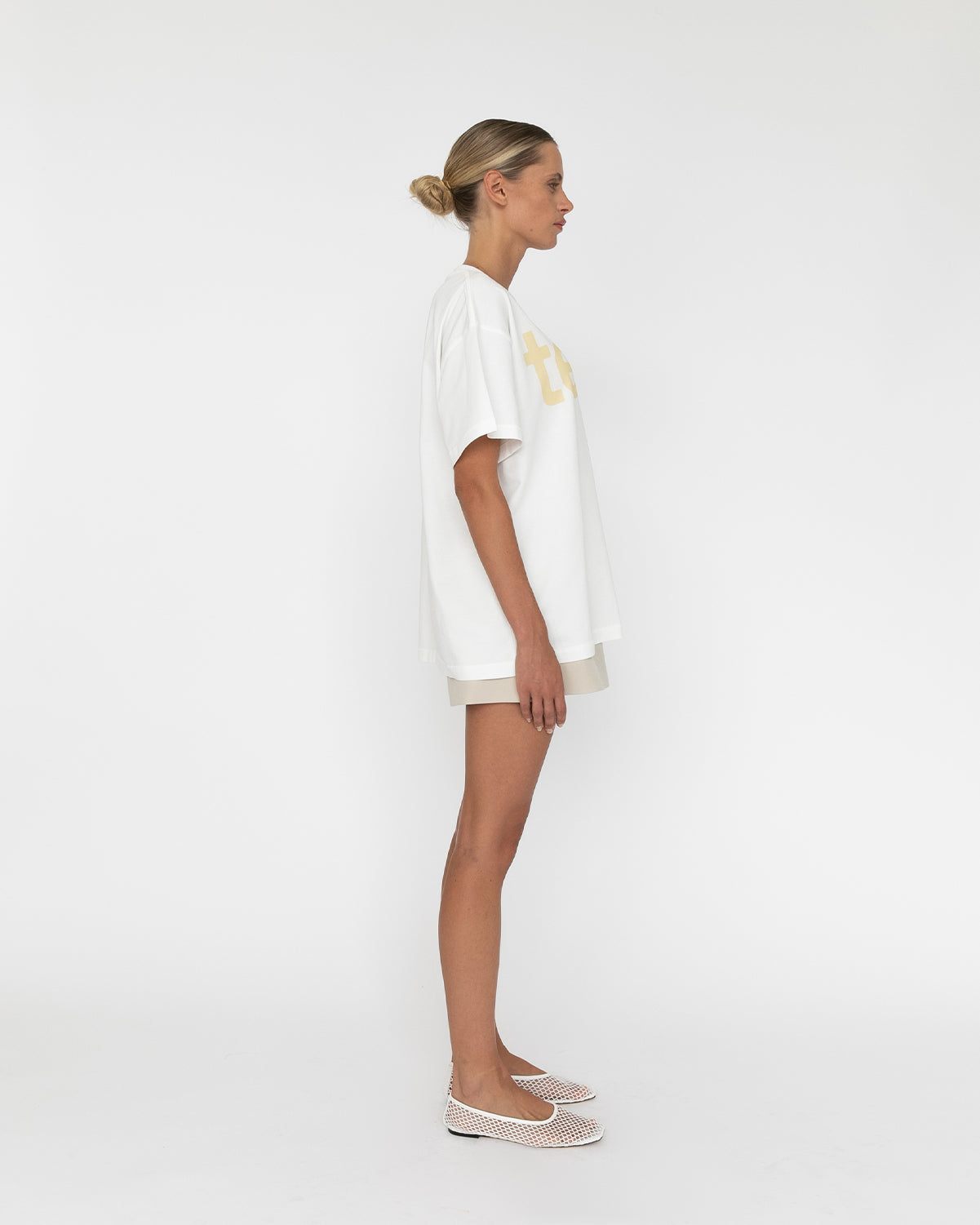 AVALON TEE - WHITE & YELLOW