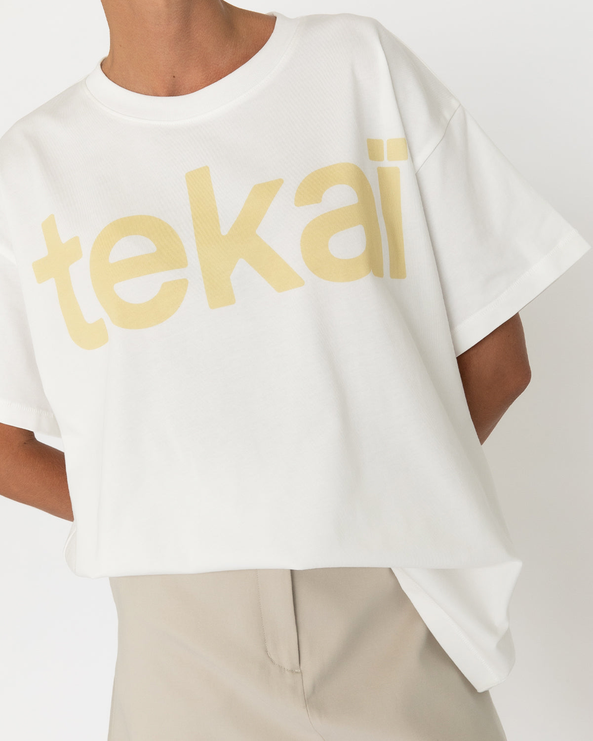 AVALON TEE - WHITE & YELLOW