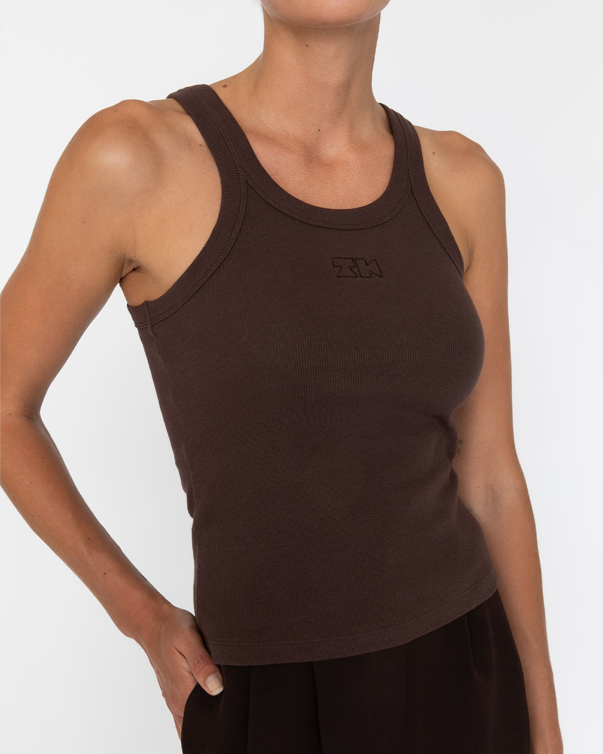 PALM BEACH SINGLET - CHOCOLATE