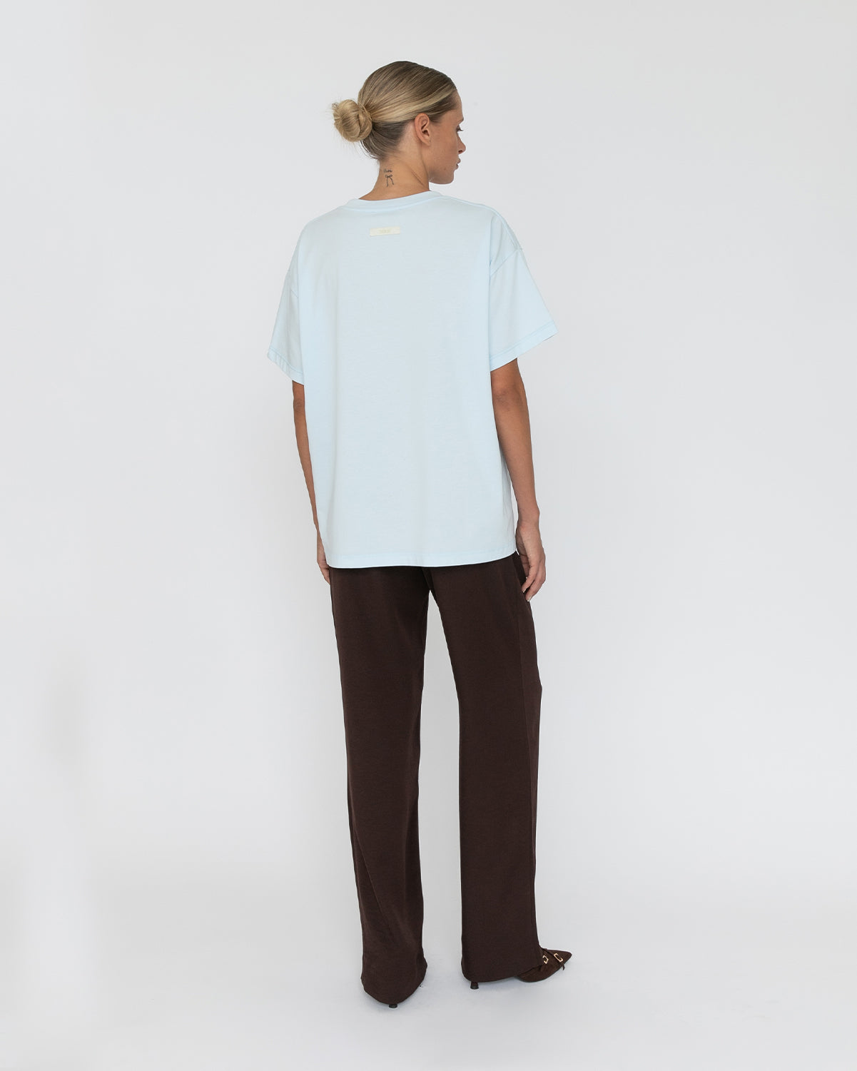 AVALON TEE - SKY BLUE & CHOCOLATE